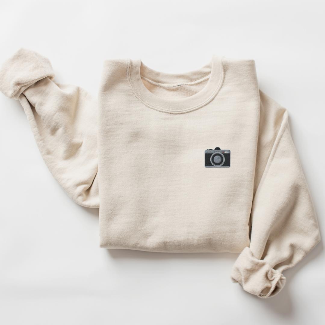 Camera Embroidered Sweatshirt