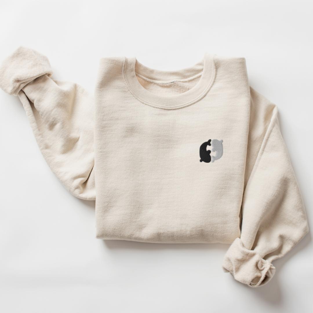 Yin Yang Fish Embroidered Sweatshirt