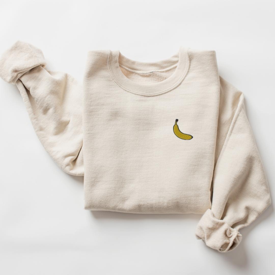 Banana Fruit Embroidered Sweatshirt