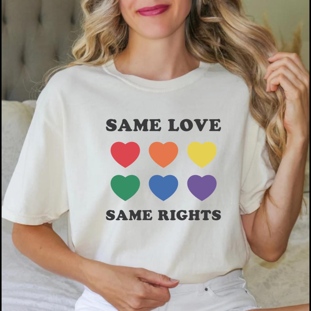 Same Love Same Rights Hearts Shirt