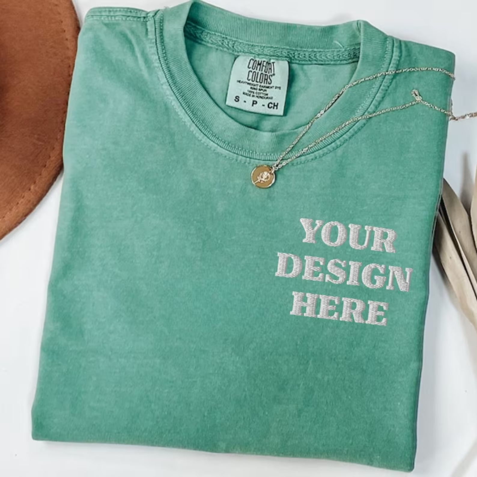 CUSTOM EMBROIDERED COMFORT COLORS T-SHIRT