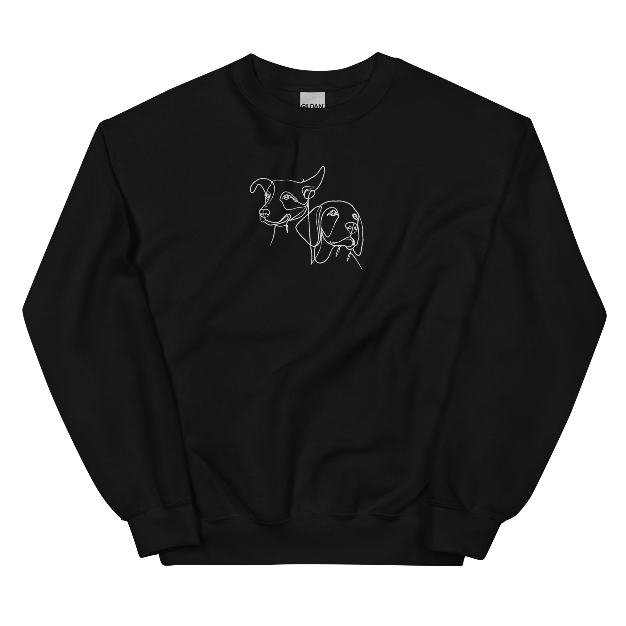 Custom Embroidered Pet Line Art Sweatshirt