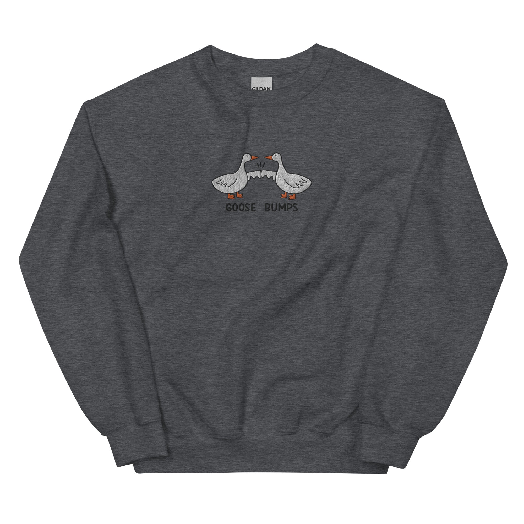 Embroidered Goose Bumps Sweatshirt, Silly Goose Embroidered Sweater, Goose Fist Bump Sweatshirt Crewneck Pullover, Funny Goose Bump Pun Gift