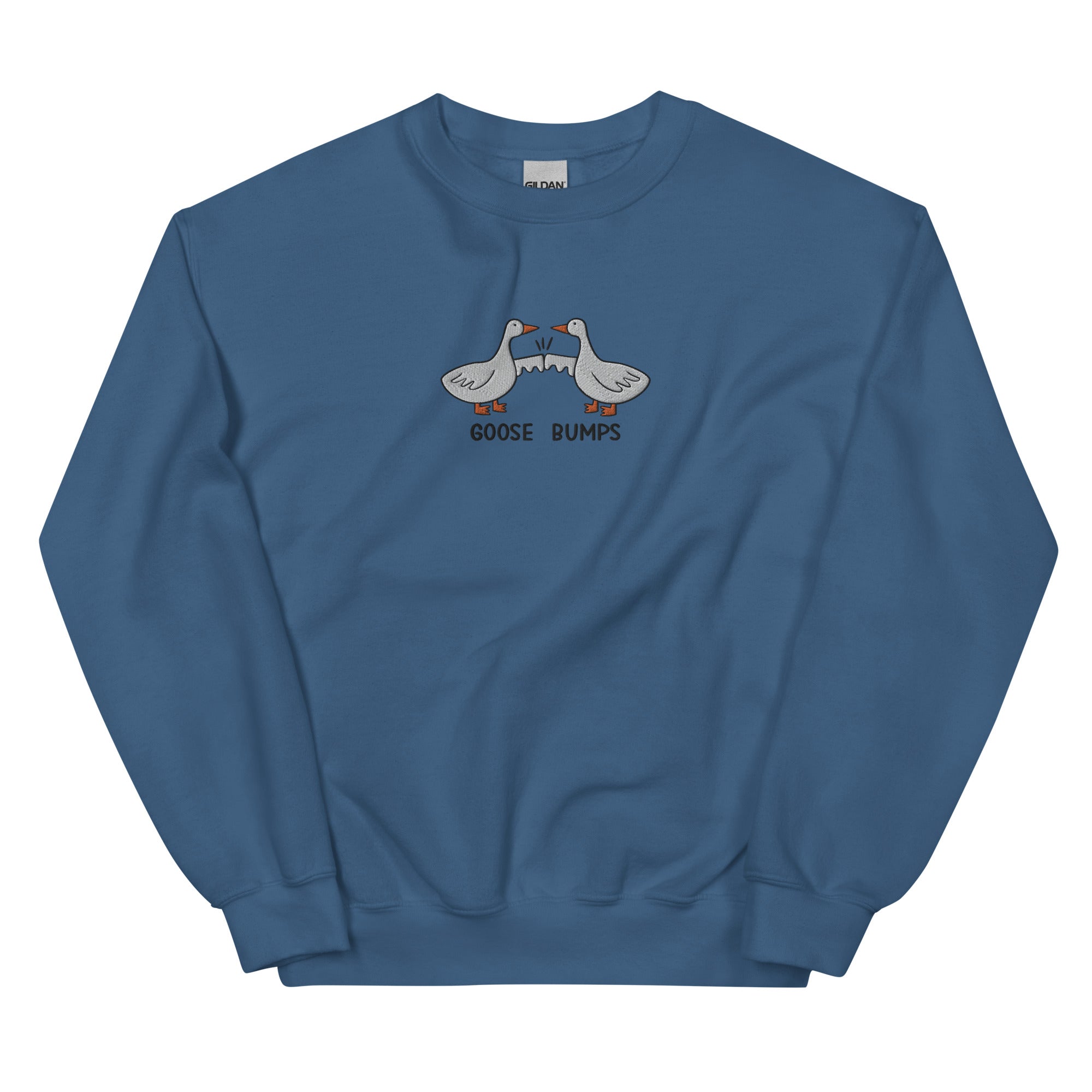 Embroidered Goose Bumps Sweatshirt, Silly Goose Embroidered Sweater, Goose Fist Bump Sweatshirt Crewneck Pullover, Funny Goose Bump Pun Gift