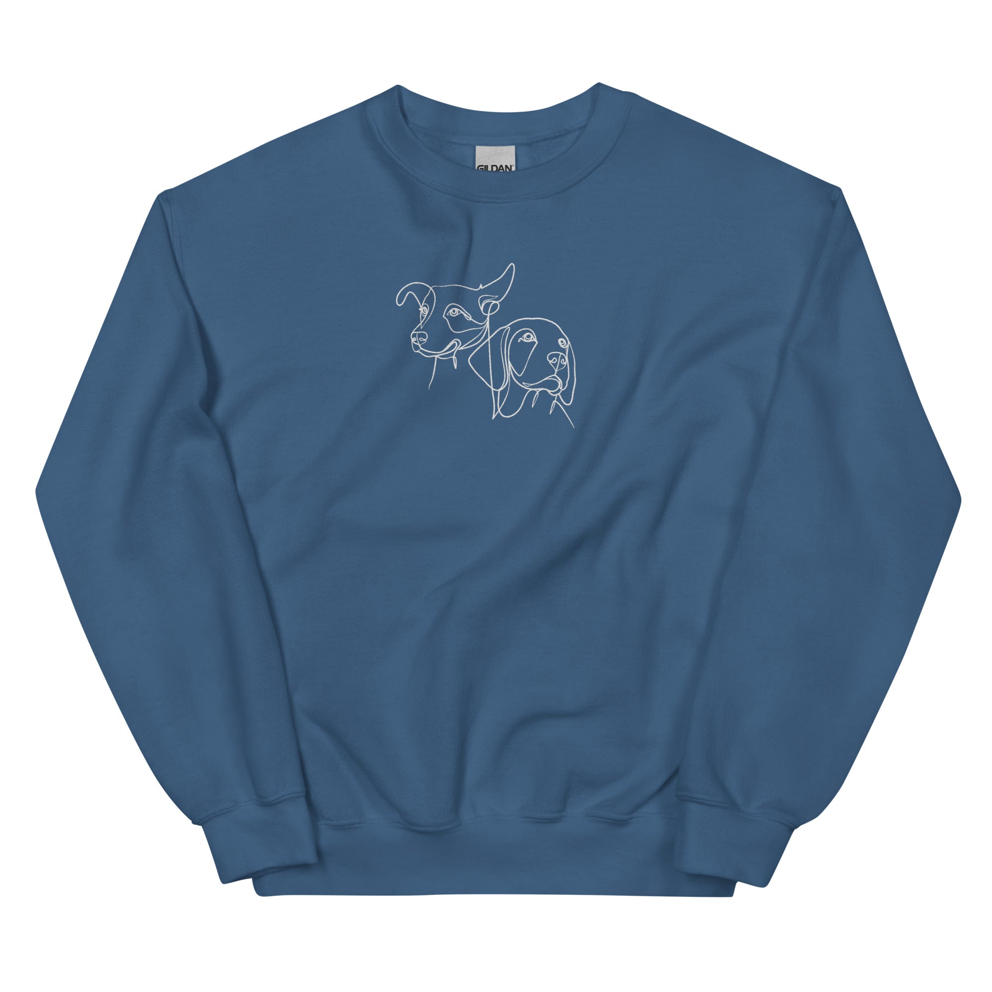 Custom Embroidered Pet Line Art Sweatshirt