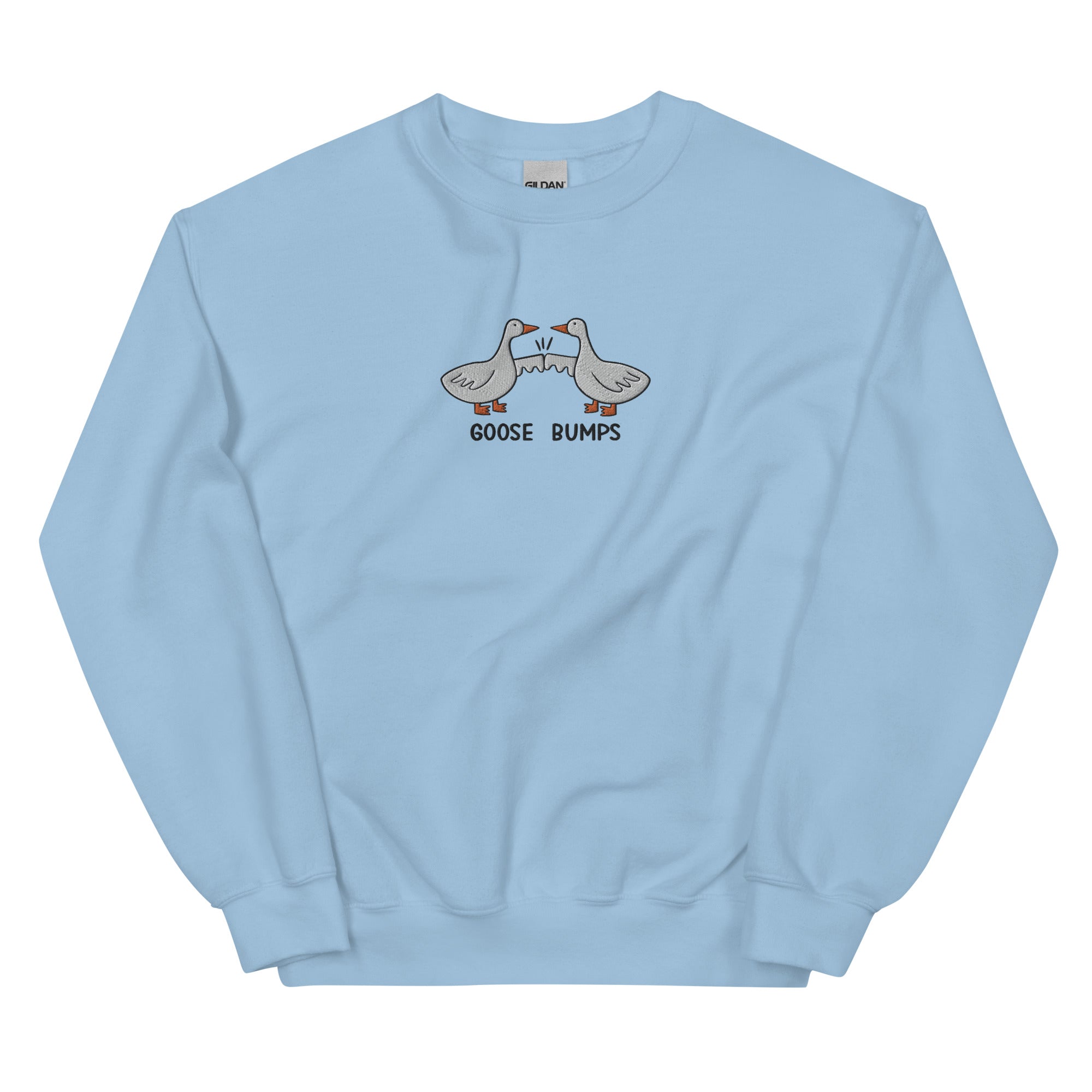 Embroidered Goose Bumps Sweatshirt, Silly Goose Embroidered Sweater, Goose Fist Bump Sweatshirt Crewneck Pullover, Funny Goose Bump Pun Gift
