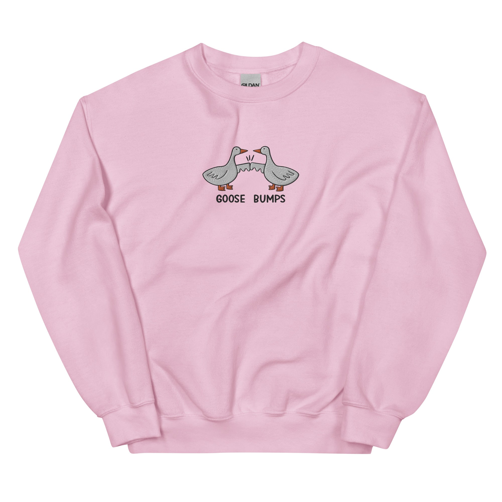 Embroidered Goose Bumps Sweatshirt, Silly Goose Embroidered Sweater, Goose Fist Bump Sweatshirt Crewneck Pullover, Funny Goose Bump Pun Gift
