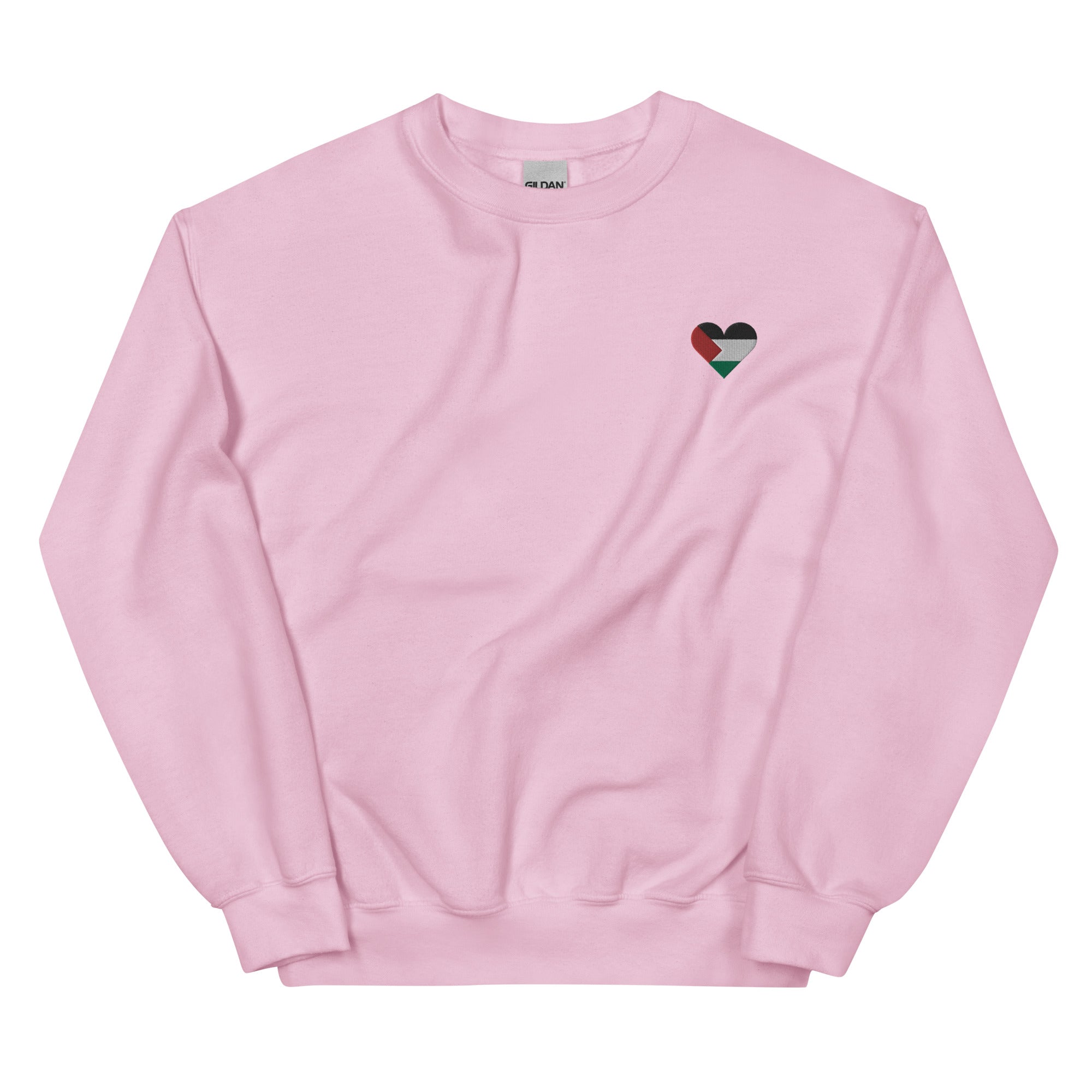 Embroidered Palestine Flag Heart Sweatshirt