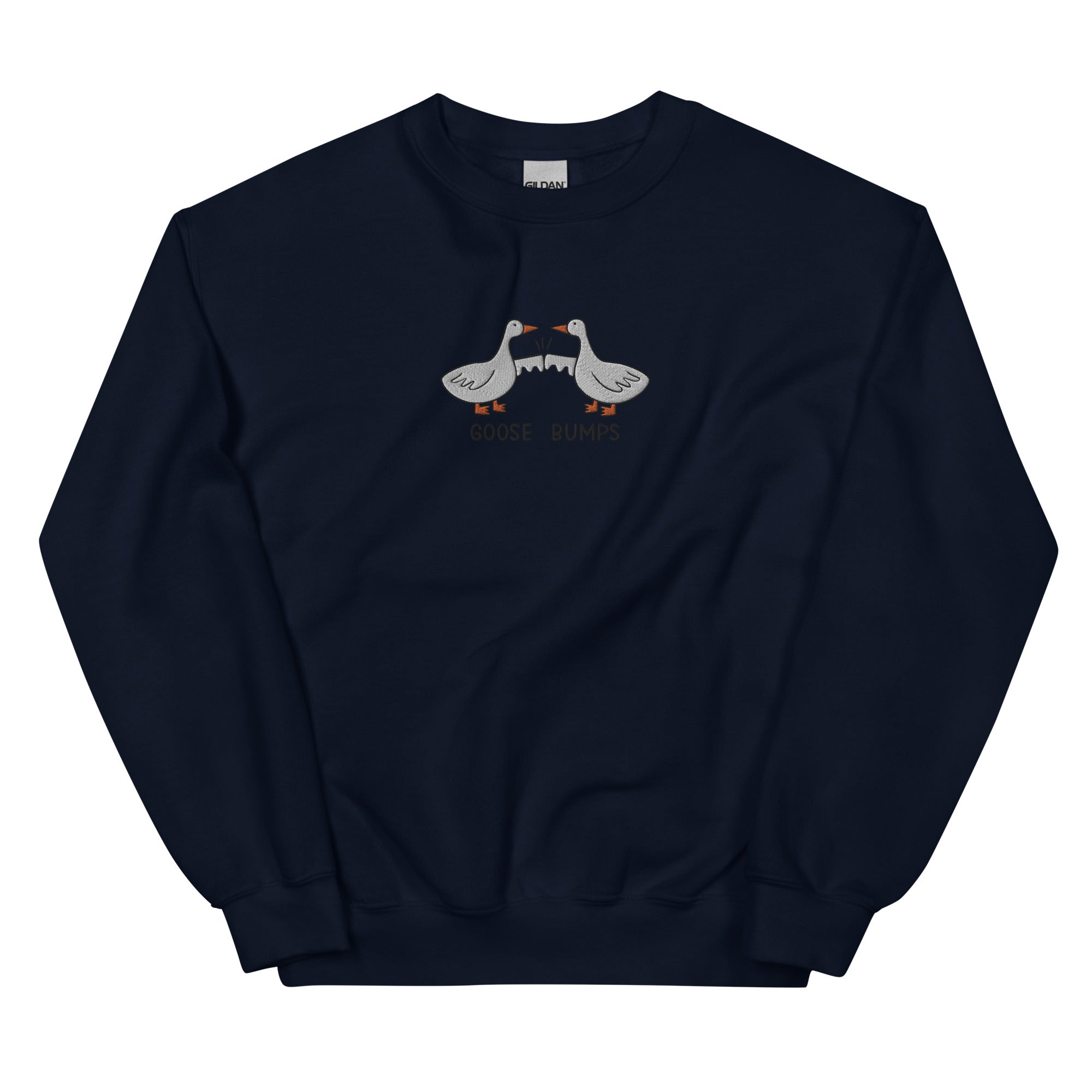 Embroidered Goose Bumps Sweatshirt, Silly Goose Embroidered Sweater, Goose Fist Bump Sweatshirt Crewneck Pullover, Funny Goose Bump Pun Gift