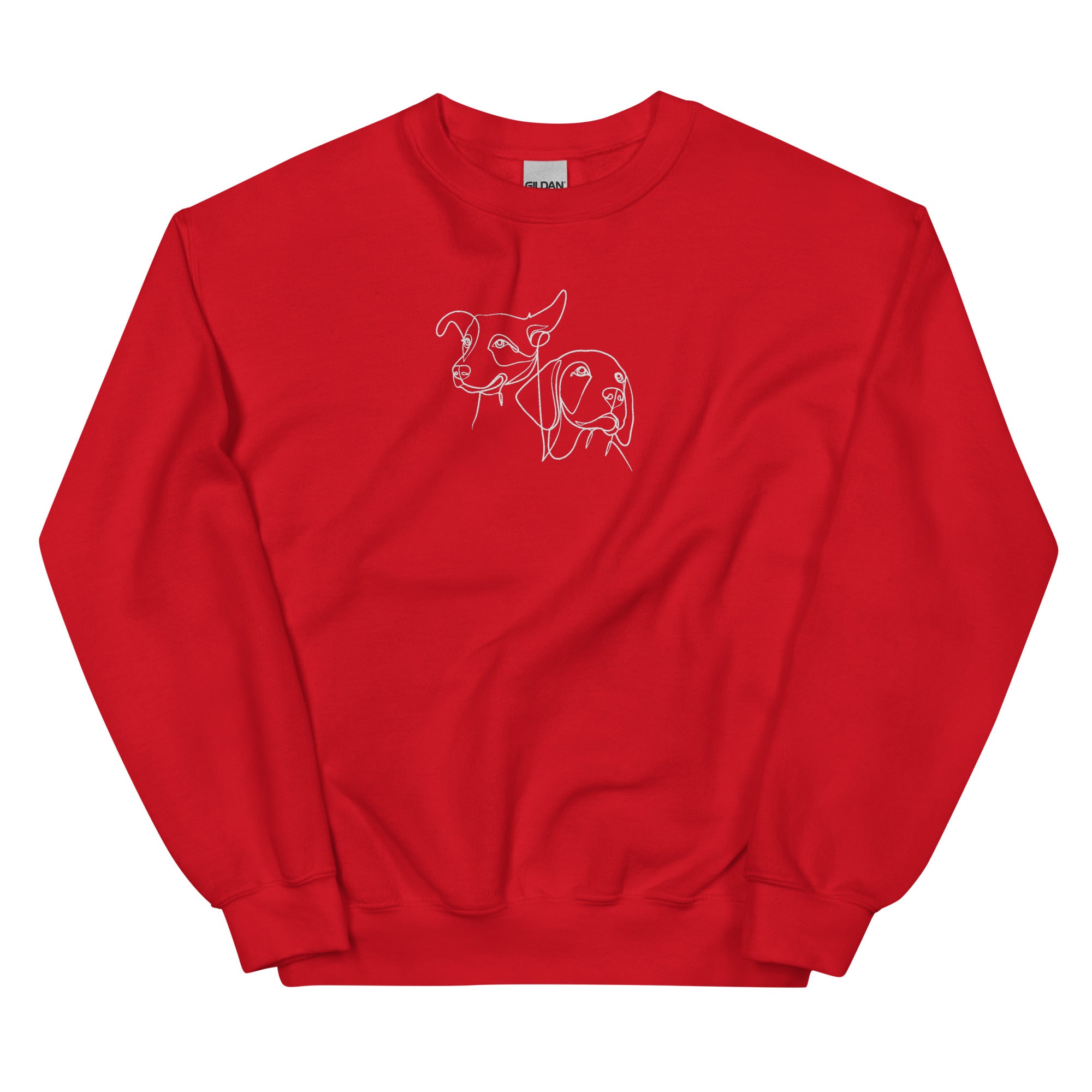 Custom Embroidered Pet Line Art Sweatshirt
