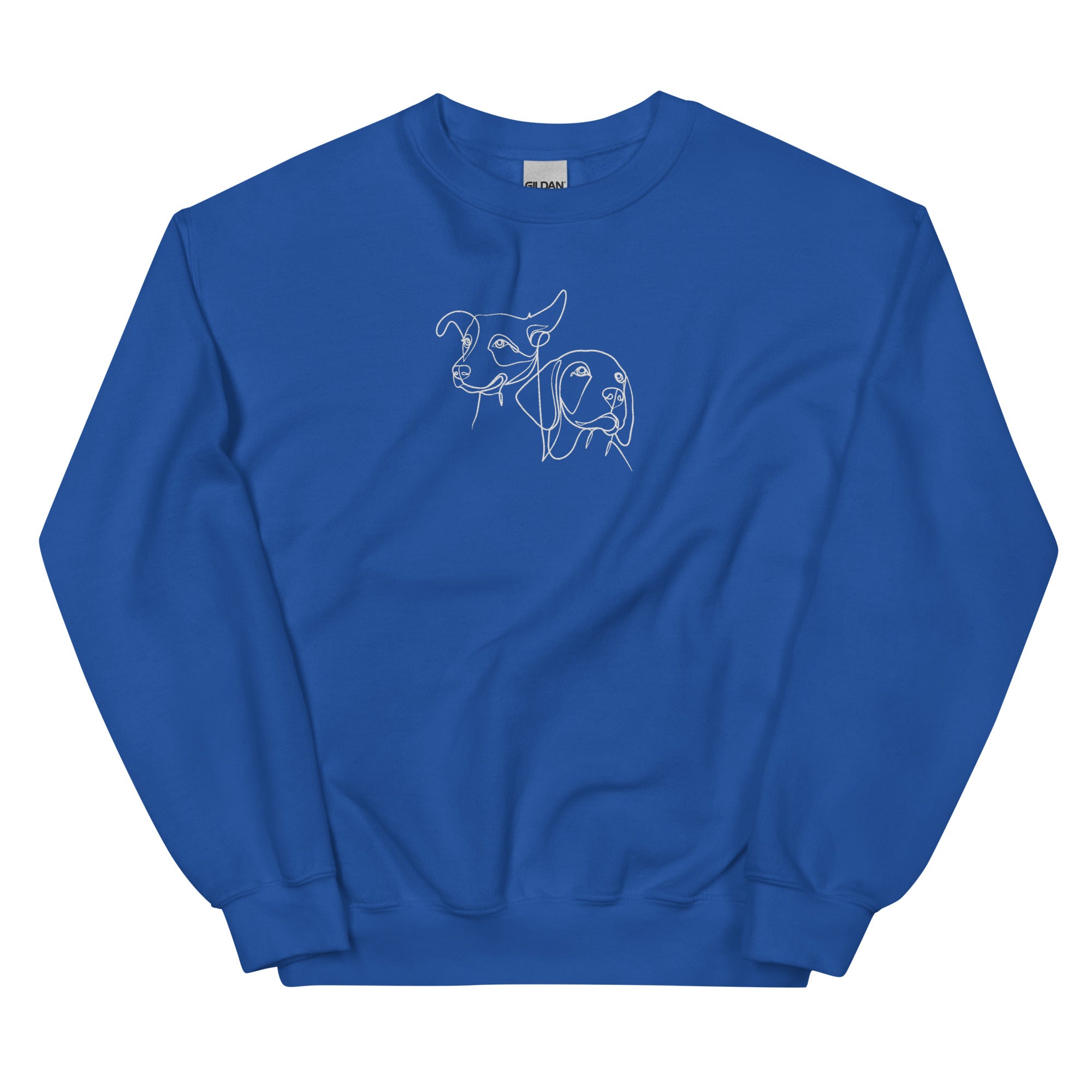 Custom Embroidered Pet Line Art Sweatshirt