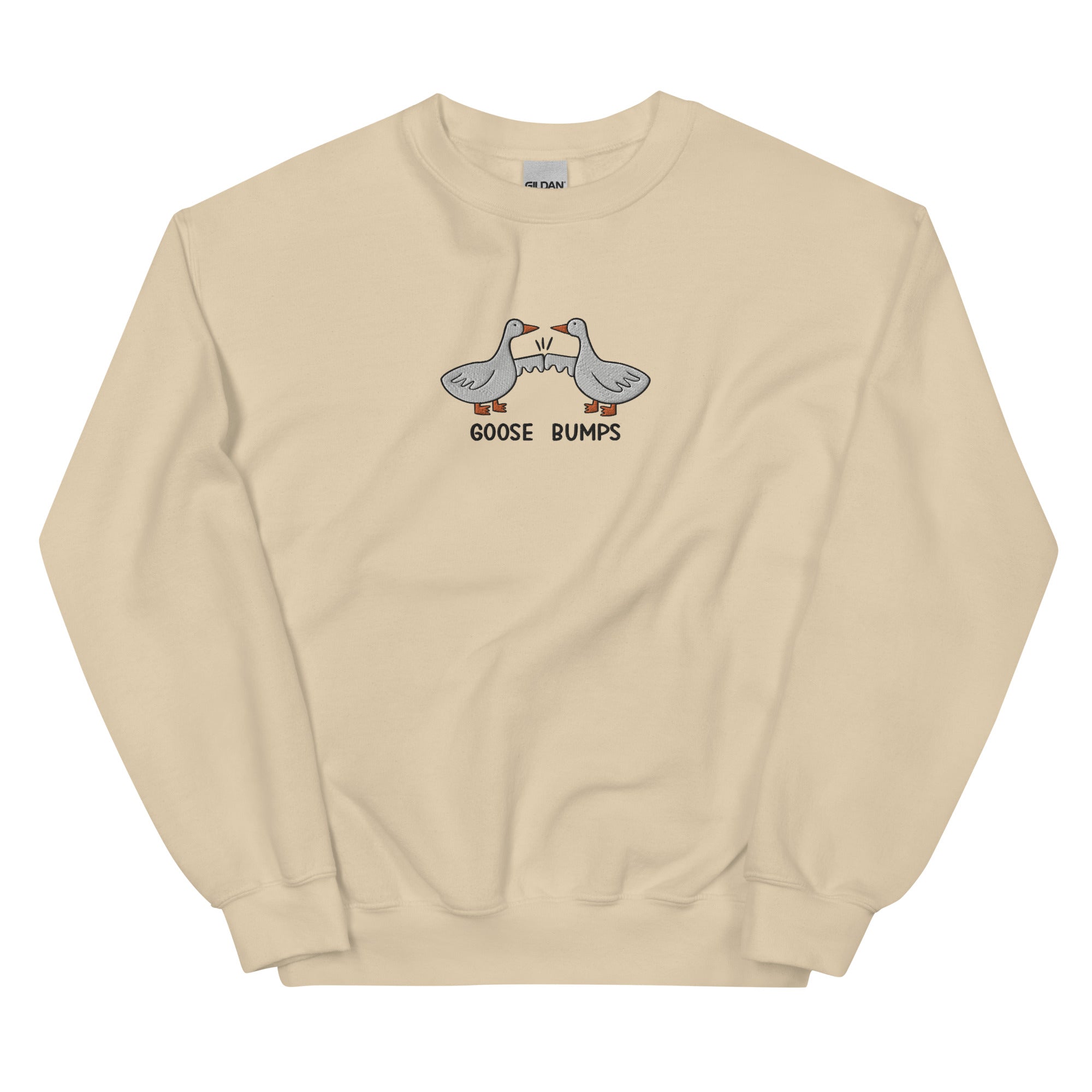 Embroidered Goose Bumps Sweatshirt, Silly Goose Embroidered Sweater, Goose Fist Bump Sweatshirt Crewneck Pullover, Funny Goose Bump Pun Gift