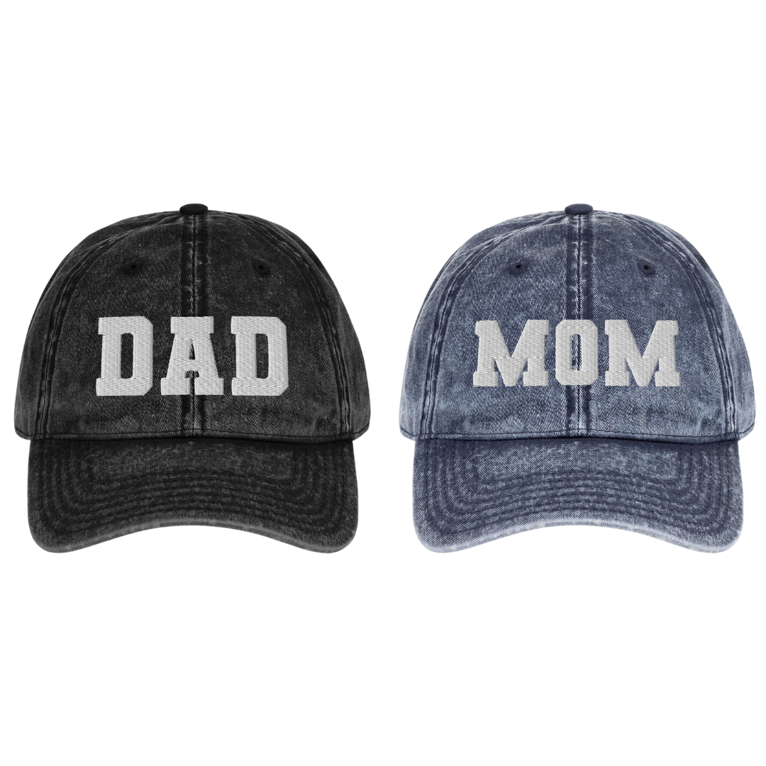 Mom & Dad Embroidered Dad Hat Cap