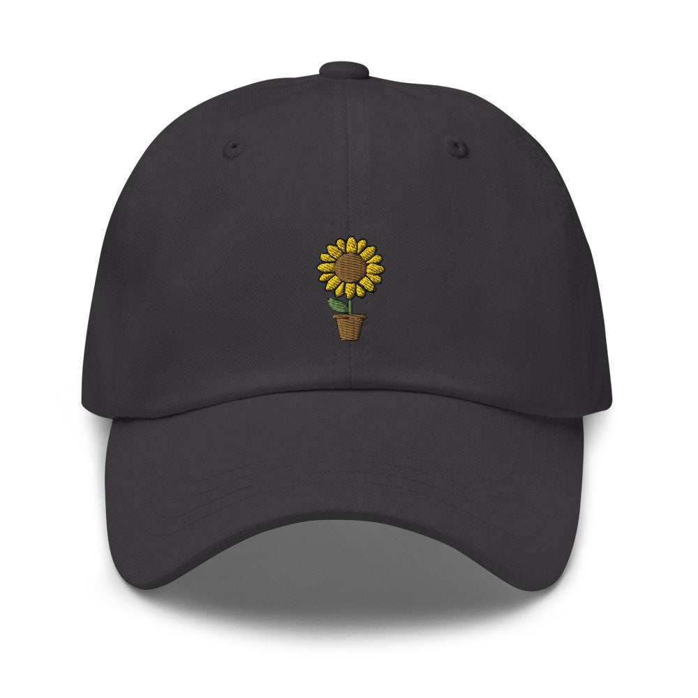 Sunflower Embroidered Dad Hat