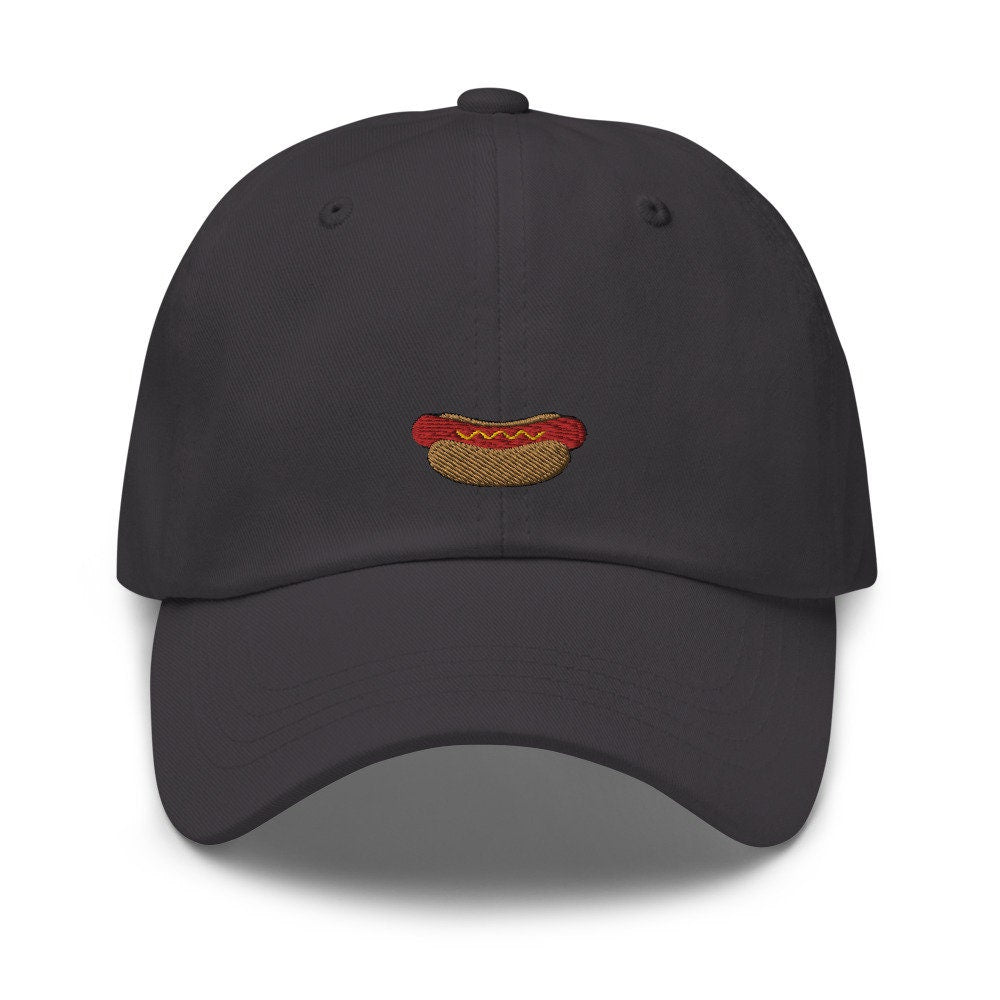 Mustard Hot Dog Embroidered Dad Hat