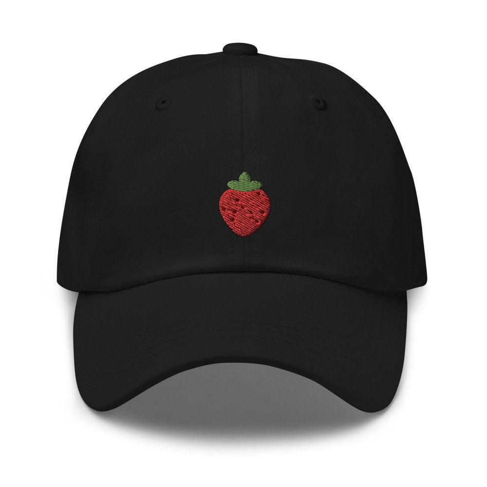 Strawberry Fruit Embroidered Dad Hat