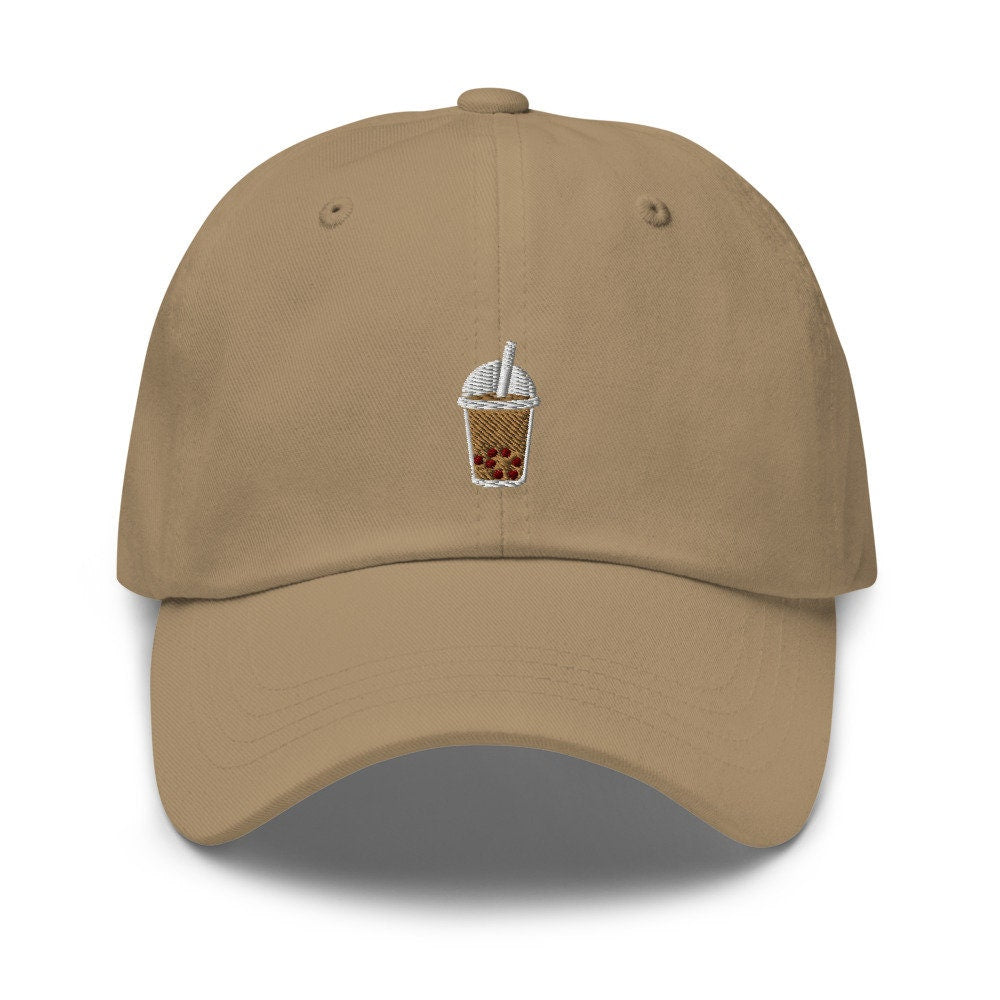 Boba Milk Tea Drink Embroidered Dad Hat