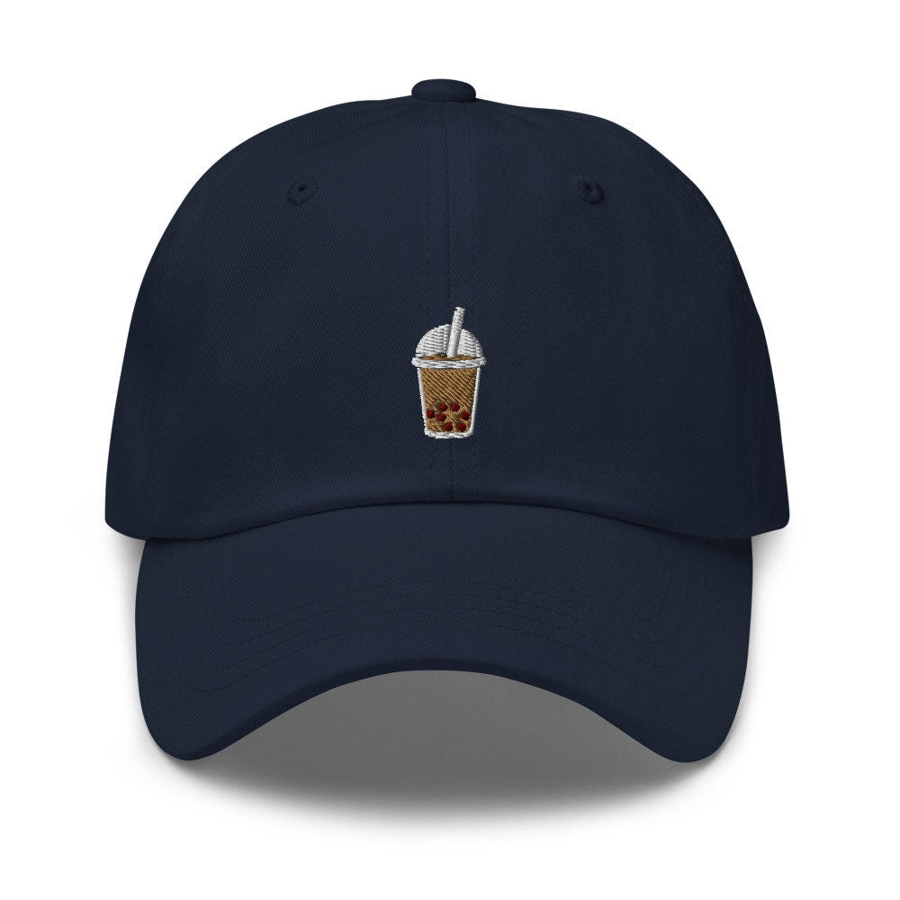 Boba Milk Tea Drink Embroidered Dad Hat