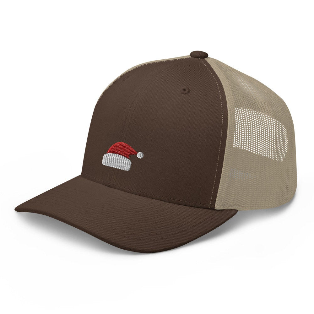 Christmas Santa Claus Hat Embroidered Trucker Hat, Mesh Cap Gift