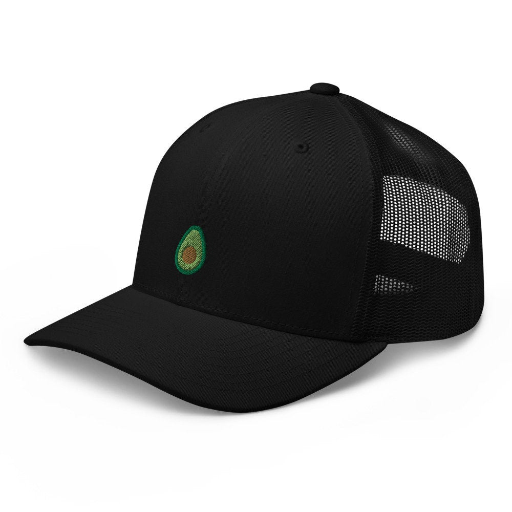 Avocado Embroidered Trucker Hat, Mesh Cap Gift