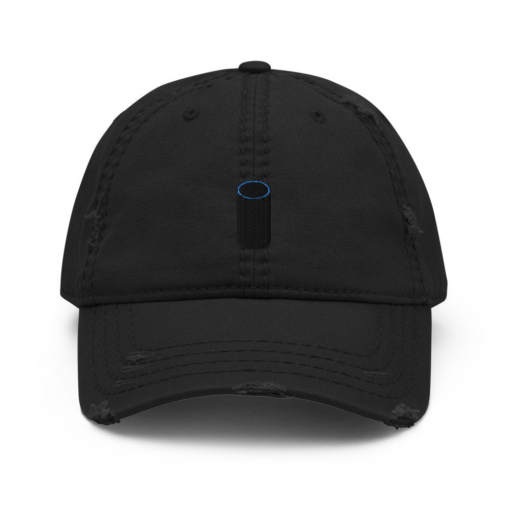 Smart Speaker Embroidered Distressed Dad Hat, Frayed Cap Gift
