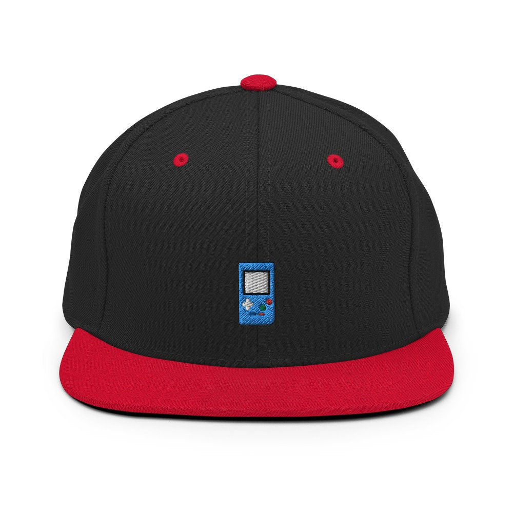 Blue Vintage Game Console Embroidered Snapback Hat, Cap Gift, Embroidered Snapback Hat, Flat Bill Snapback