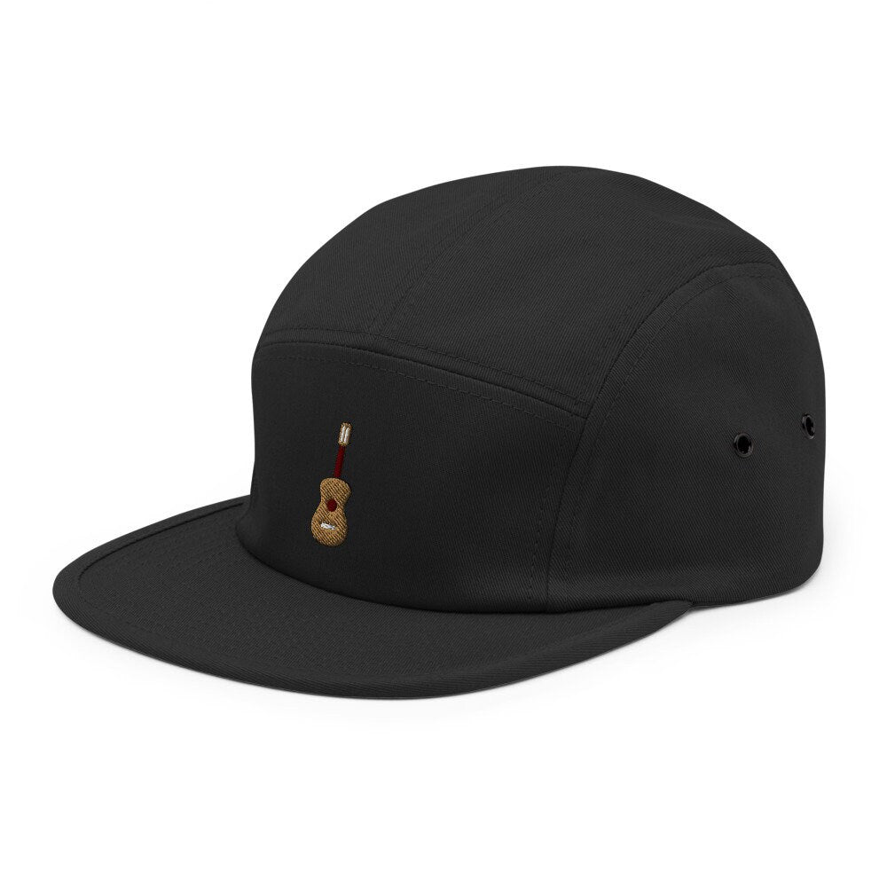 Ukulele Embroidered Five Panel Cap, Hat Gift