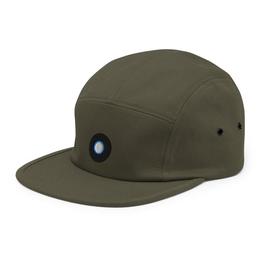 Vinyl Record Embroidered Five Panel Cap, Hat Gift