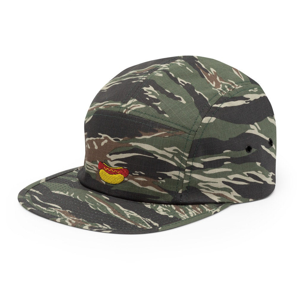Hot Dog Embroidered Five Panel Cap, Hat Gift