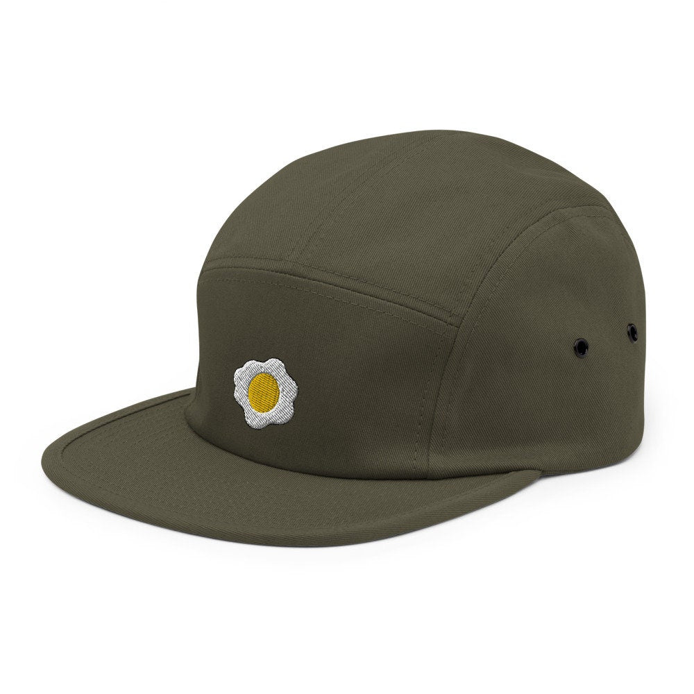 Sunny-Side Up Egg Embroidered Five Panel Cap, Hat Gift