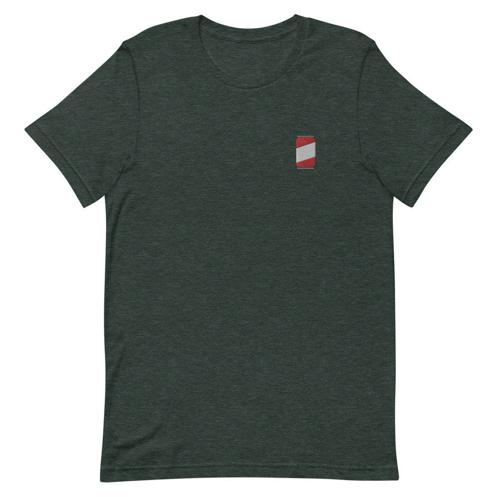 Classic Soda Can Embroidered Men's T-Shirt Gift for Boyfriend, Men's Short Sleeve Shirt - Multiple Colors