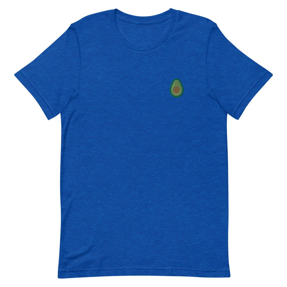 Avocado Embroidered Men's T-Shirt Gift for Boyfriend, Men's Short Sleeve Shirt - Multiple Colors