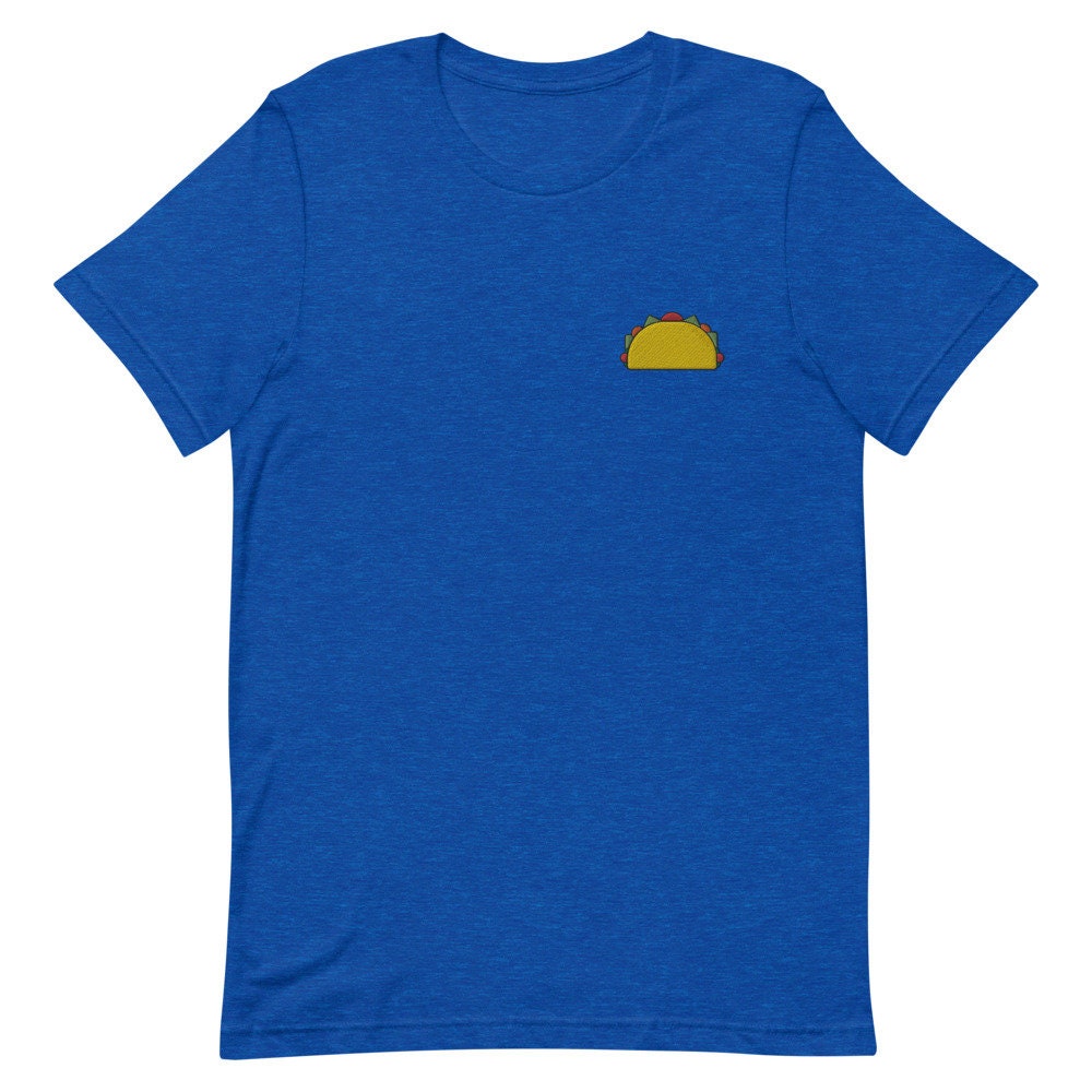 Taco Embroidered Men's T-Shirt Gift for Boyfriend, Men's Short Sleeve Shirt - Multiple Colors
