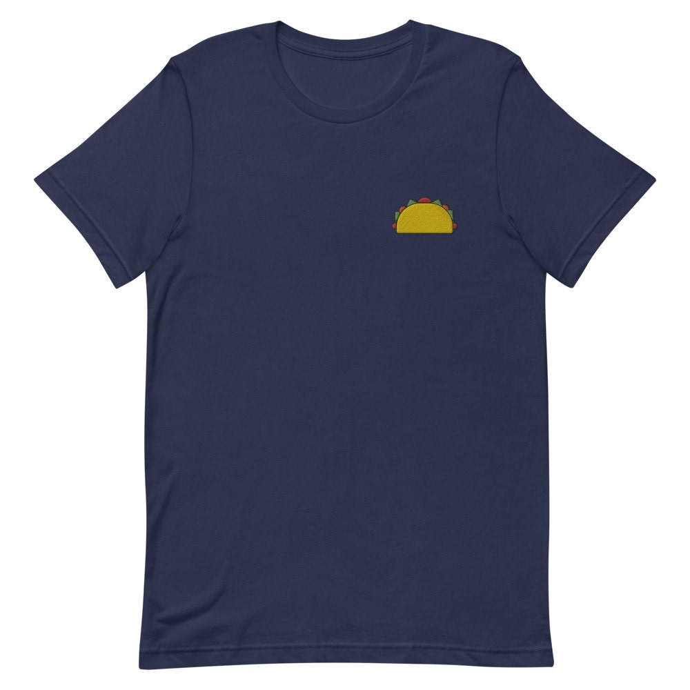 Taco Embroidered Men's T-Shirt Gift for Boyfriend, Men's Short Sleeve Shirt - Multiple Colors