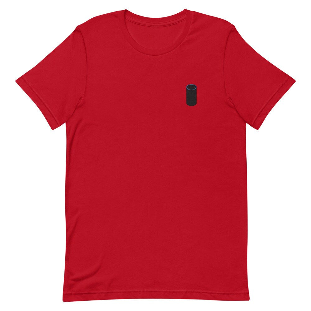 Smart Speaker Embroidered Men's T-Shirt Gift for Boyfriend, Men's Short Sleeve Shirt - Multiple Colors