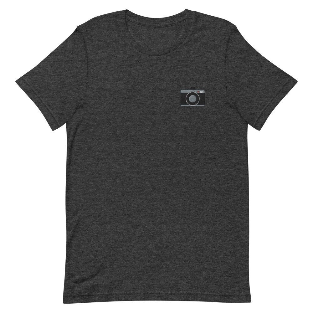 Digital Camera Embroidered Men's T-Shirt Gift for Boyfriend, Men's Short Sleeve Shirt - Multiple Colors