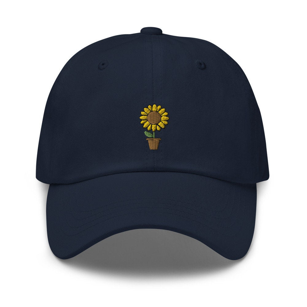 Sunflower Embroidered Dad Hat