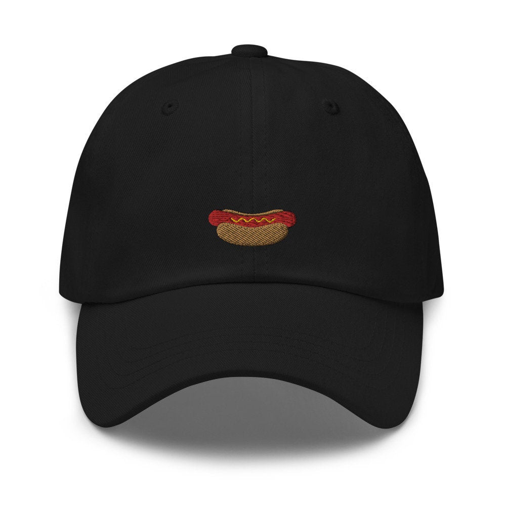 Mustard Hot Dog Embroidered Dad Hat
