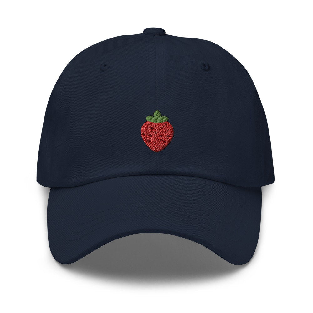 Strawberry Fruit Embroidered Dad Hat