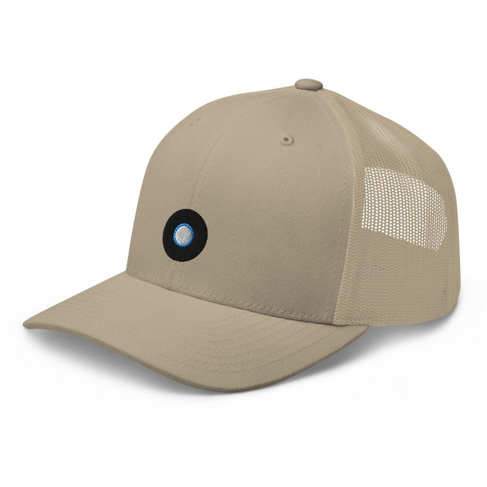 Vinyl Record Embroidered Trucker Hat, Mesh Cap Gift