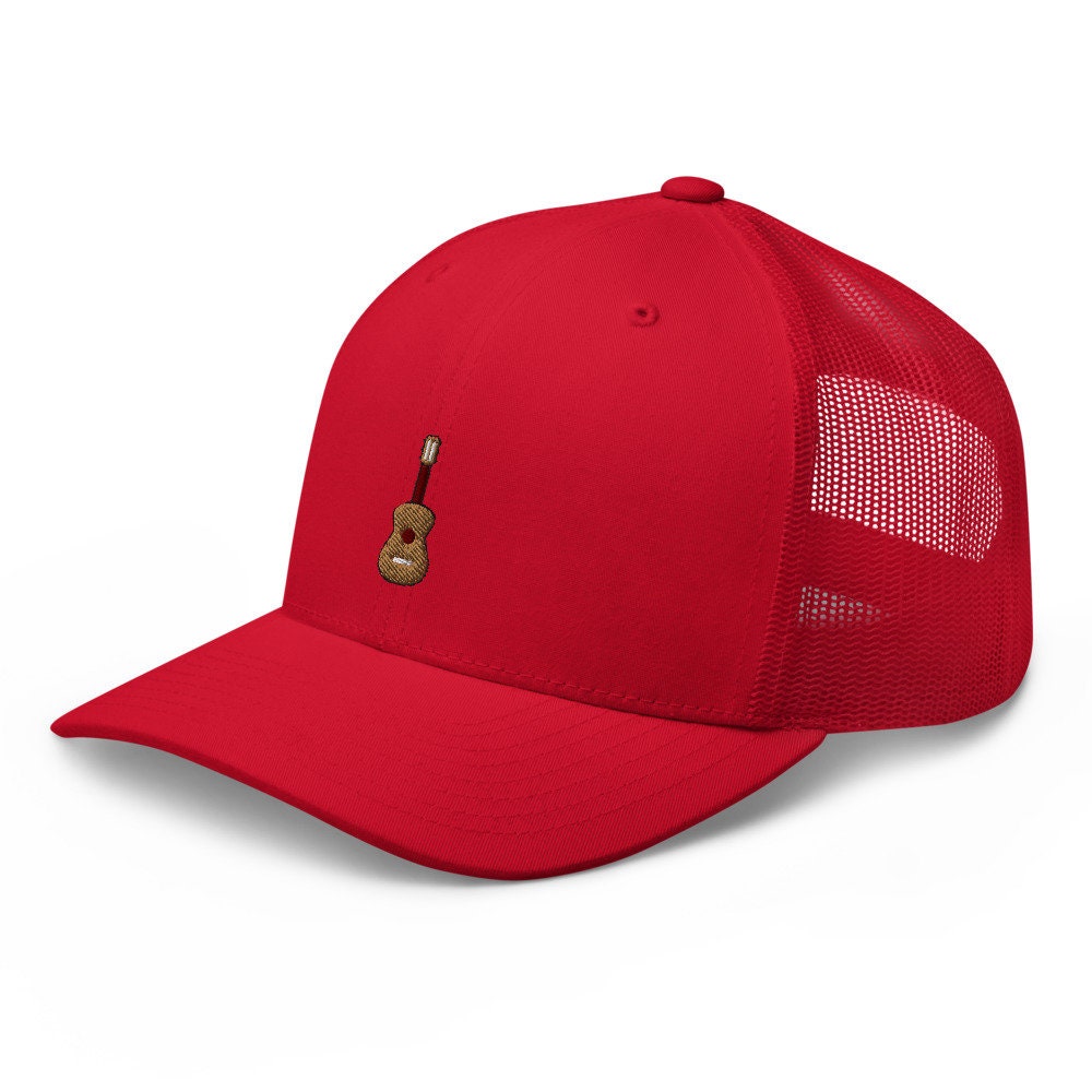 Ukulele Embroidered Trucker Hat, Mesh Cap Gift