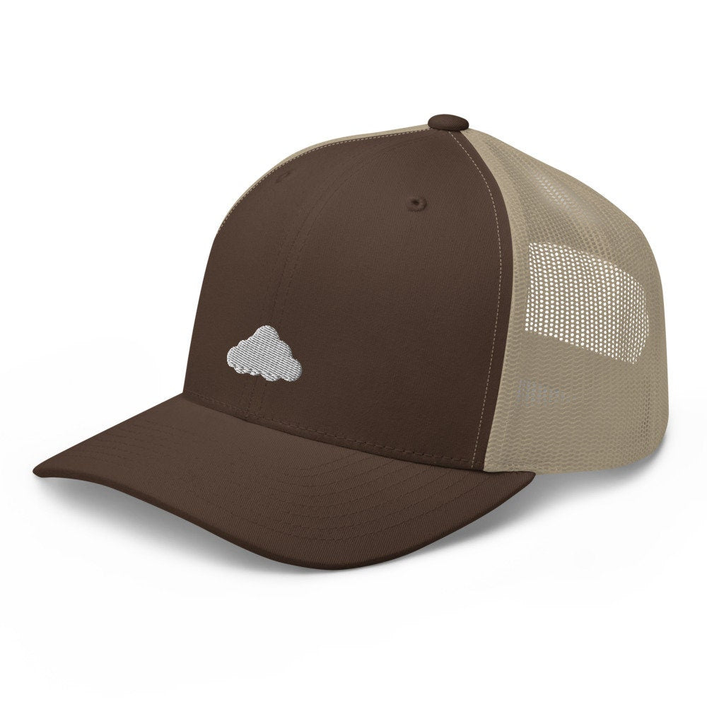 Cloud Embroidered Trucker Hat, Mesh Cap Gift