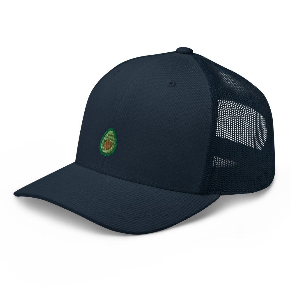 Avocado Embroidered Trucker Hat, Mesh Cap Gift