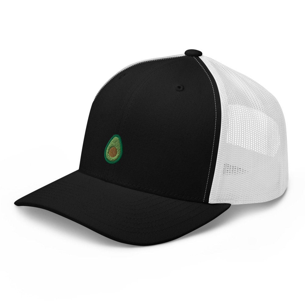 Avocado Embroidered Trucker Hat, Mesh Cap Gift
