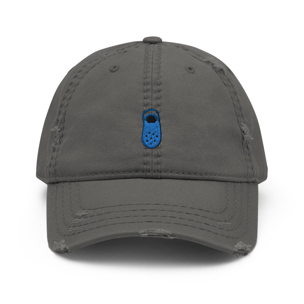 Water Shoe Embroidered Distressed Embroidered Dad Hat, Frayed Cap Gift