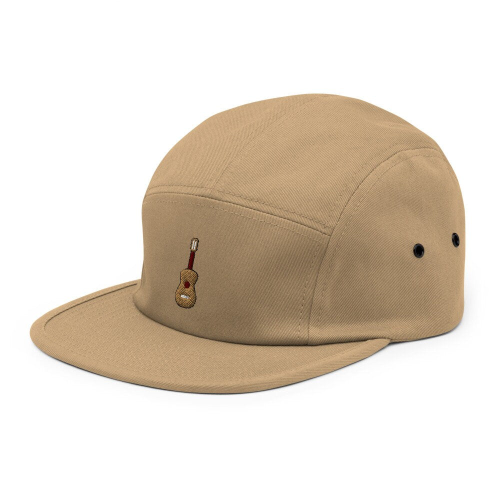 Ukulele Embroidered Five Panel Cap, Hat Gift