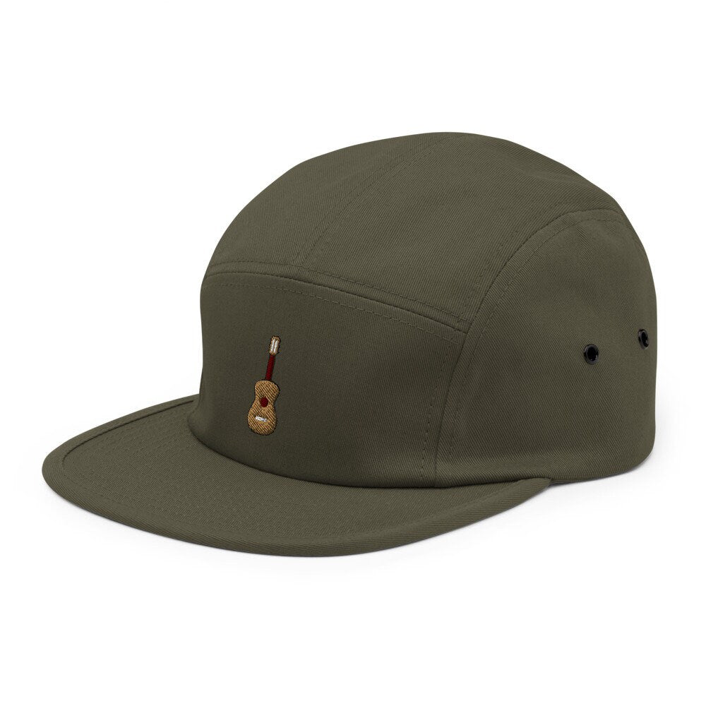 Ukulele Embroidered Five Panel Cap, Hat Gift