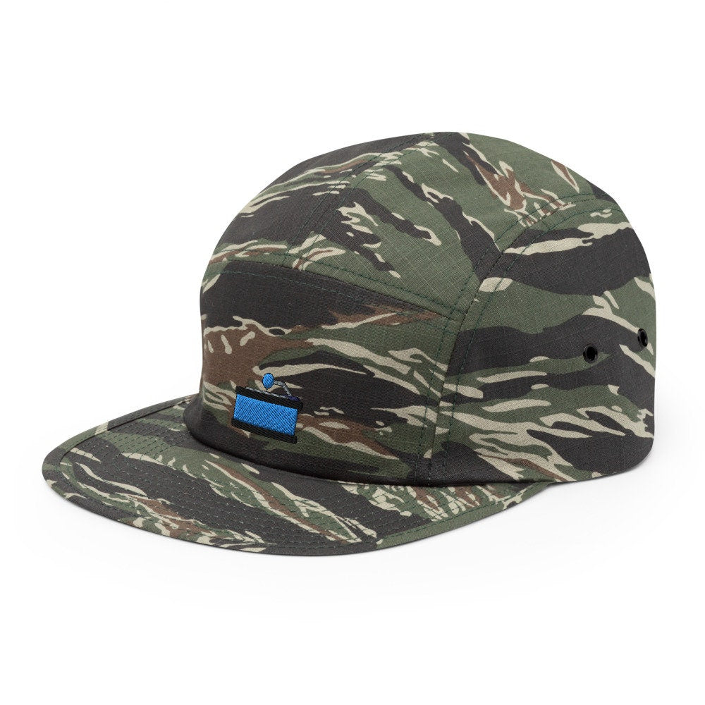 Vinyl Record Player Embroidered Five Panel Cap, Hat Gift