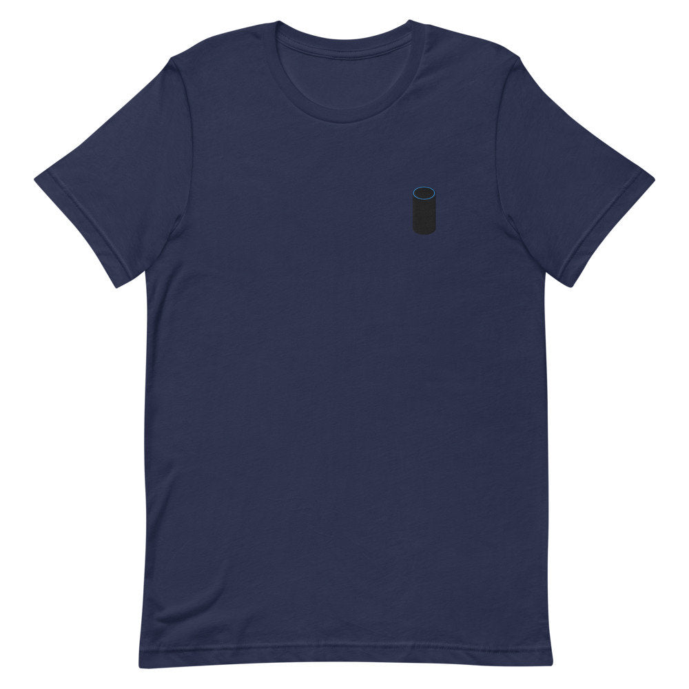 Smart Speaker Embroidered Men's T-Shirt Gift for Boyfriend, Men's Short Sleeve Shirt - Multiple Colors