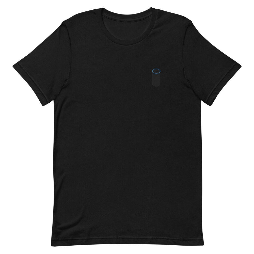 Smart Speaker Embroidered Men's T-Shirt Gift for Boyfriend, Men's Short Sleeve Shirt - Multiple Colors